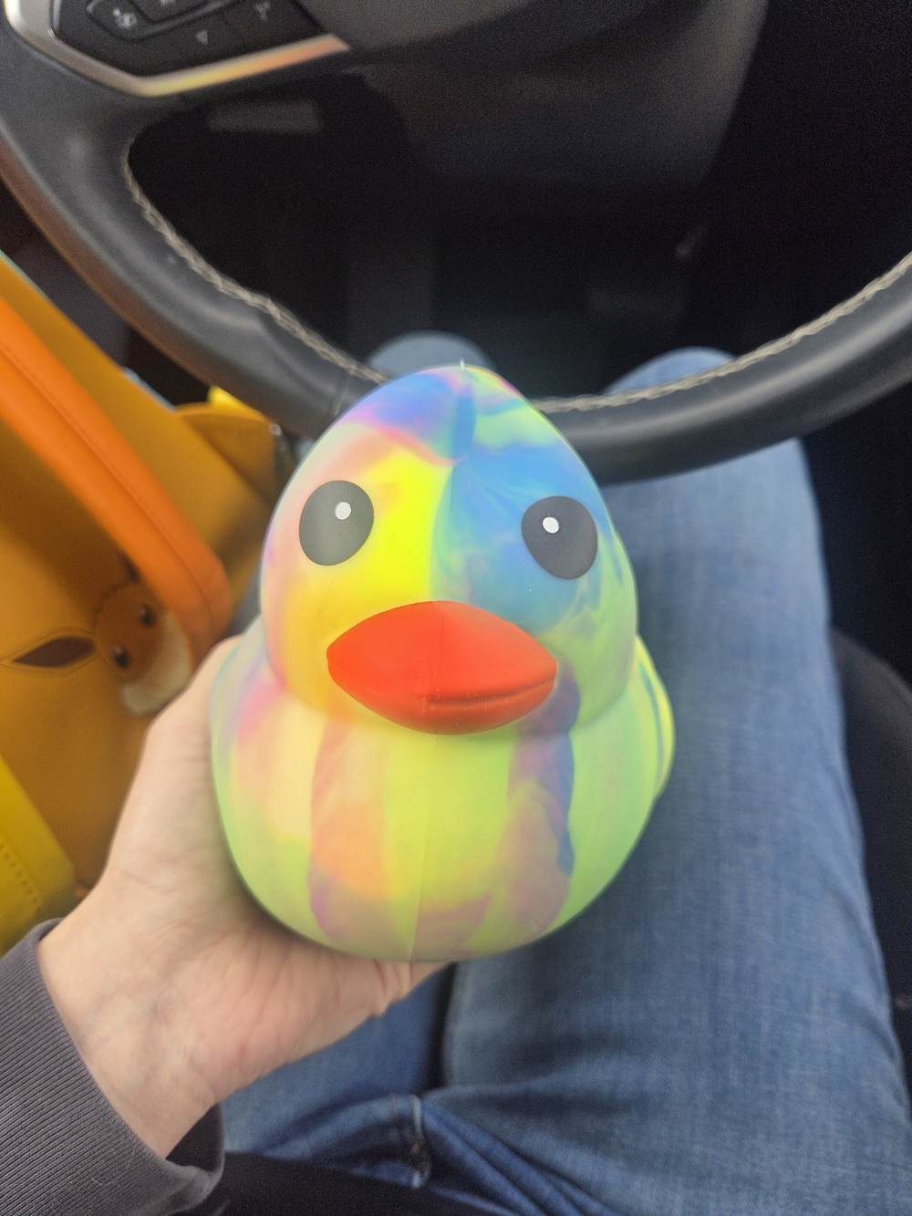 Rainbow Tie-Dye Rubber Duck Viral Squishy Squeezy